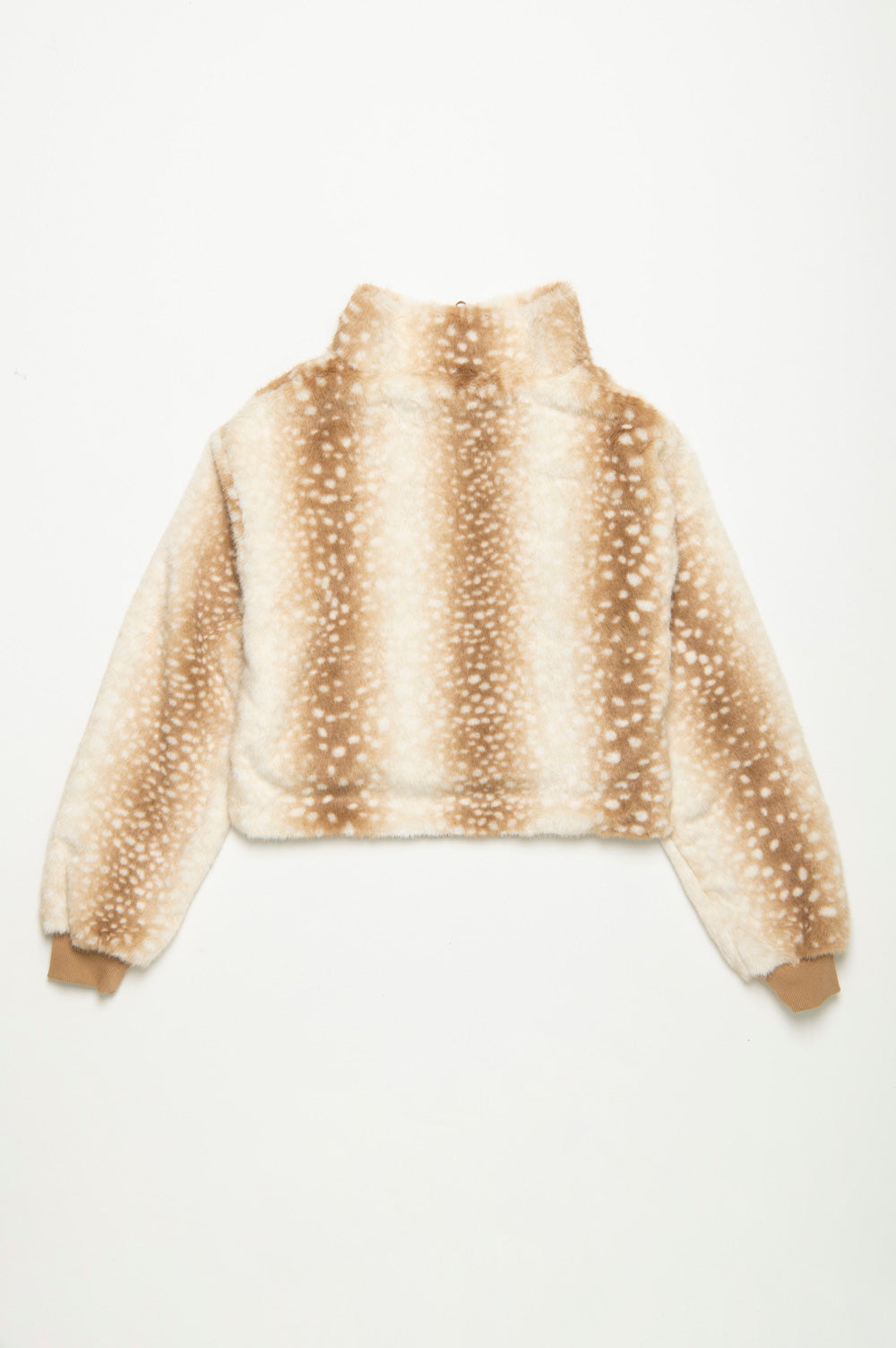 FAUX FUR ANIMAL PATTERN JACKET