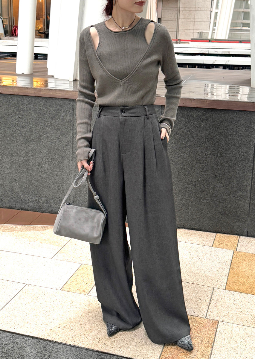 SELECT by CREAM レイヤードリブニット