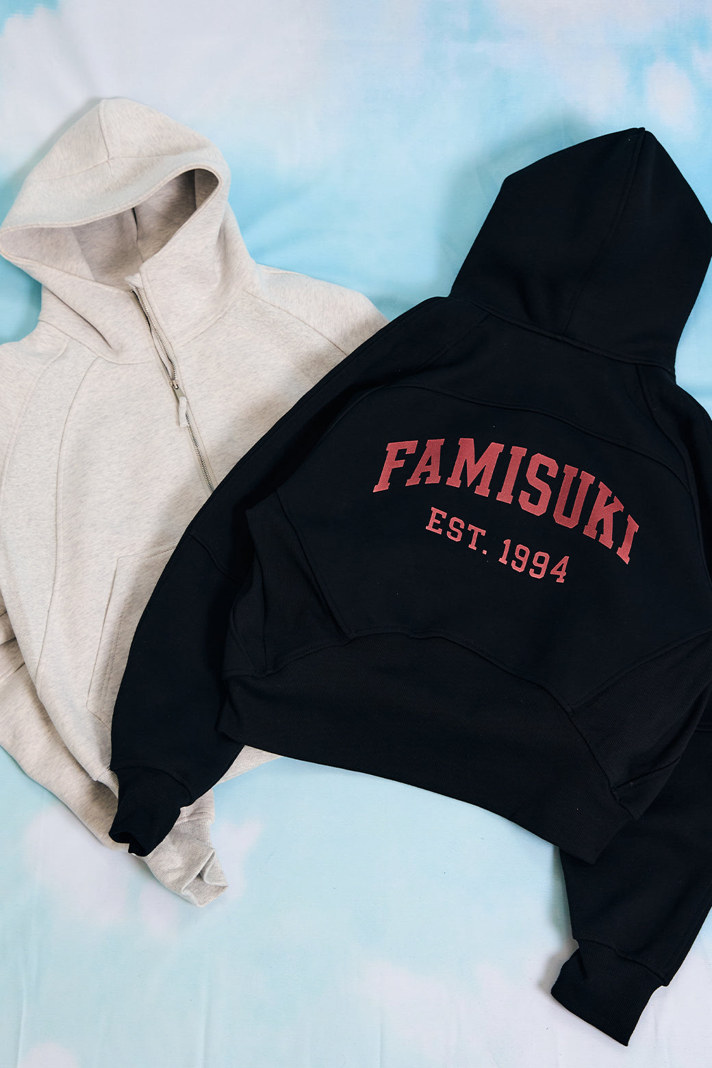 HALF ZIP LOGO HOODIE