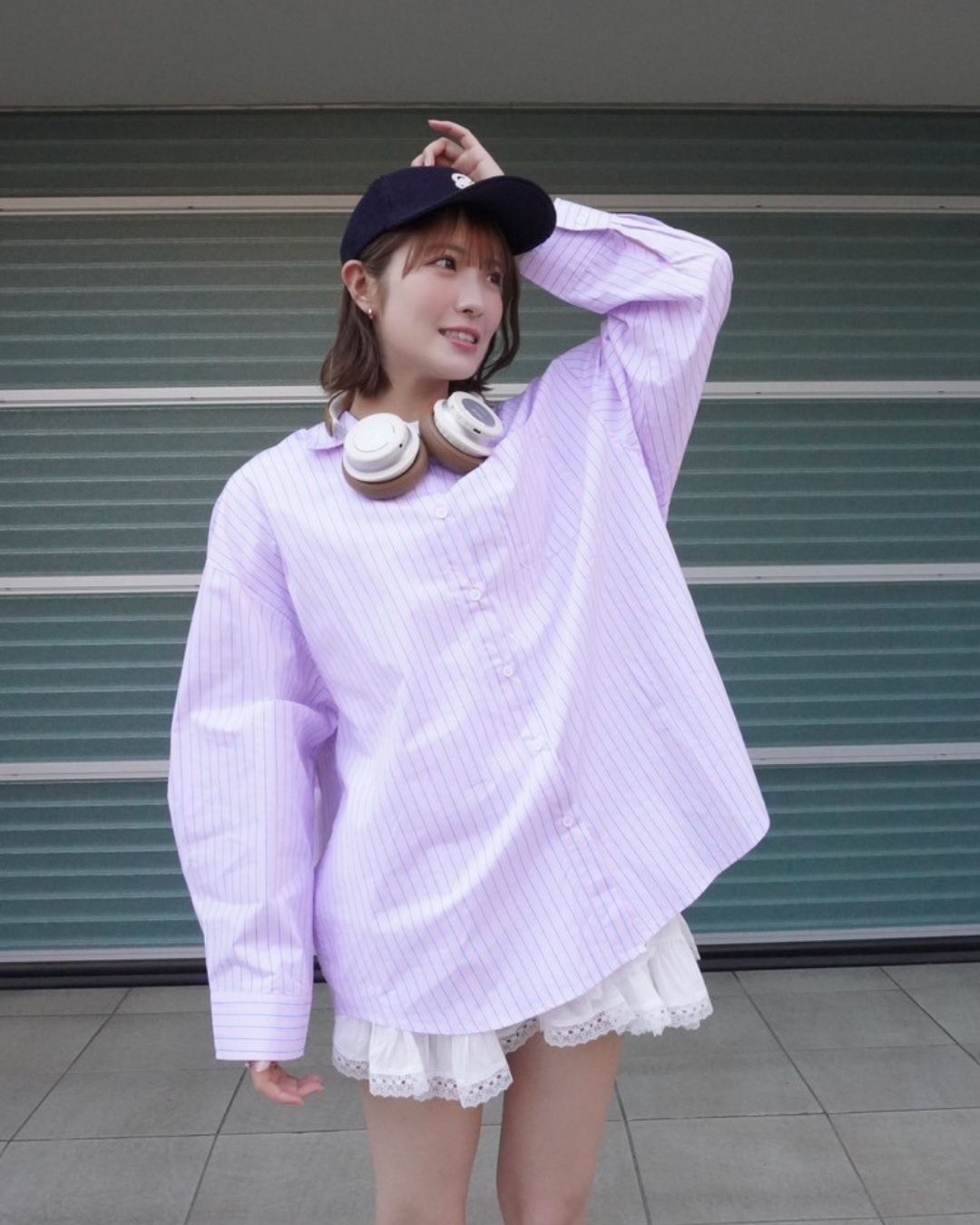 レース付フリルミニスカート