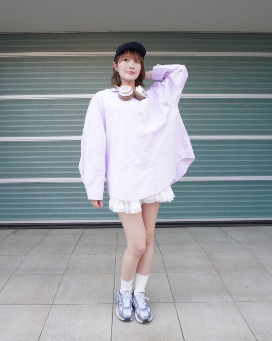 レース付フリルミニスカート