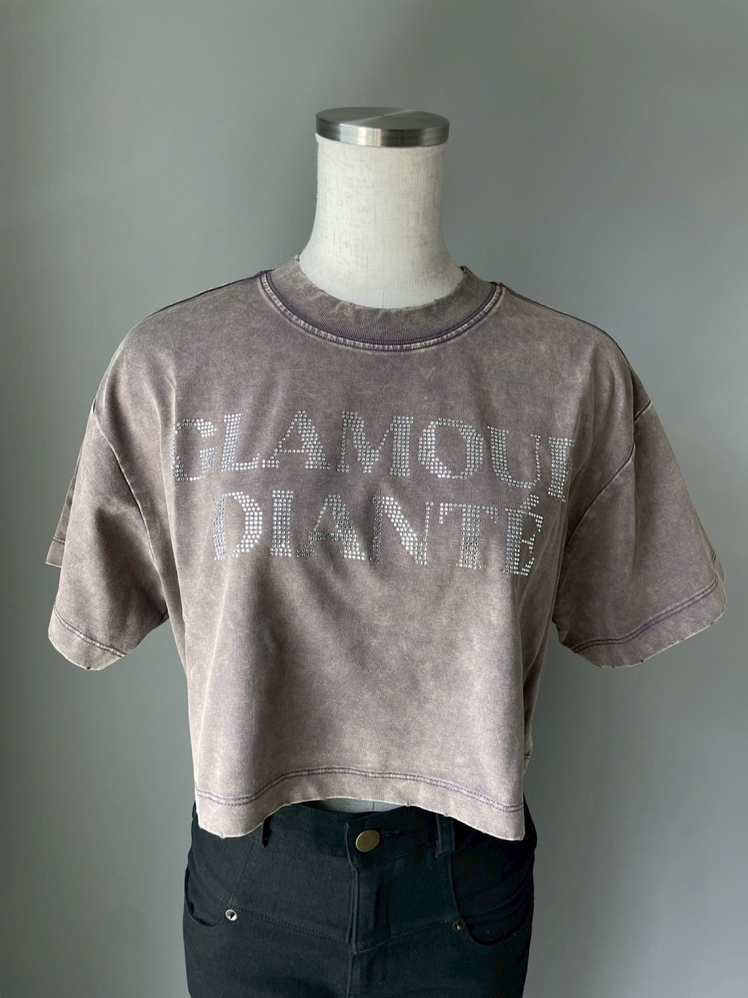 Rhinestone pigment tee
