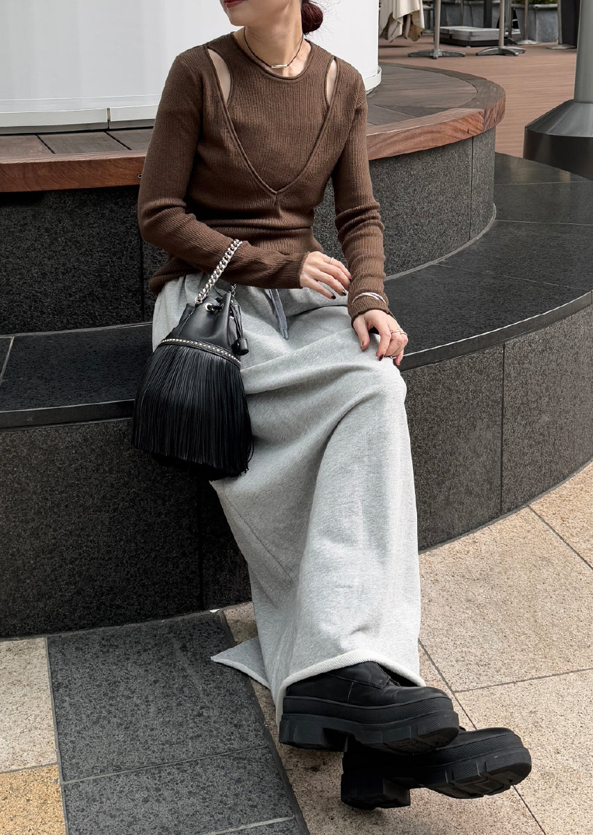 SELECT by CREAM レイヤードリブニット