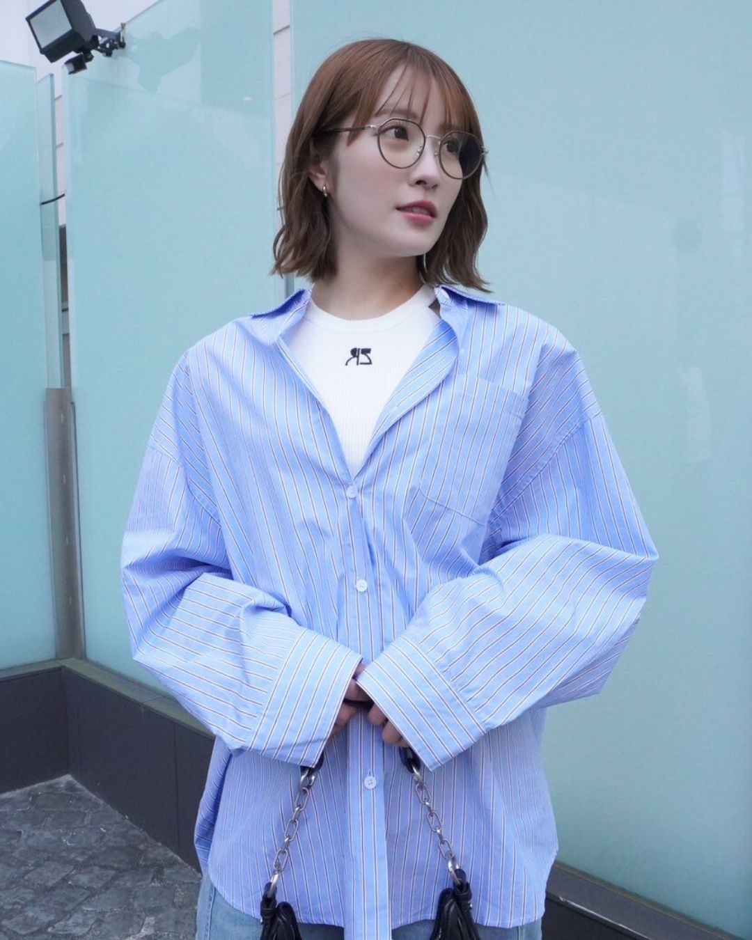 BIGストライプシャツ