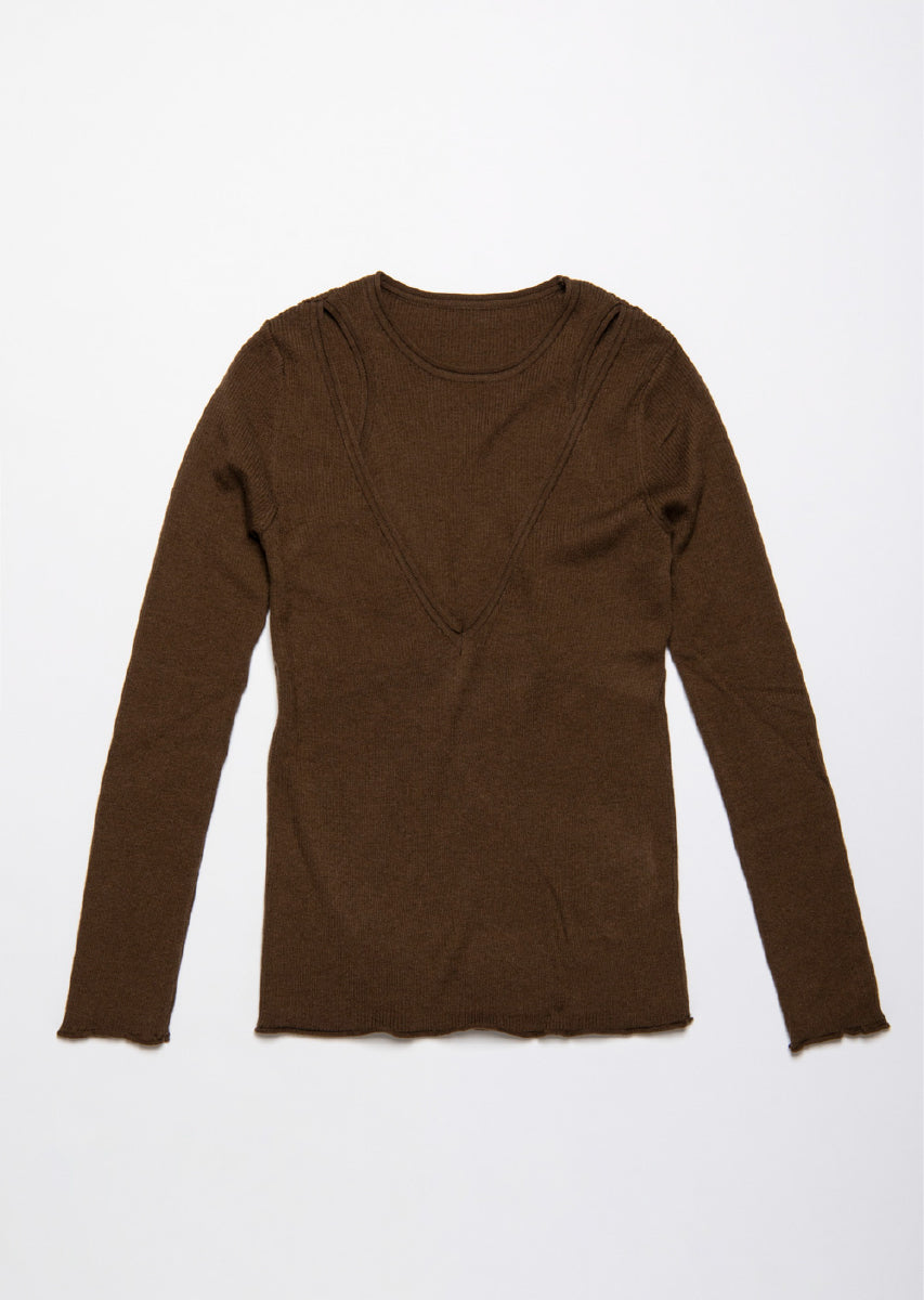 SELECT by CREAM レイヤードリブニット