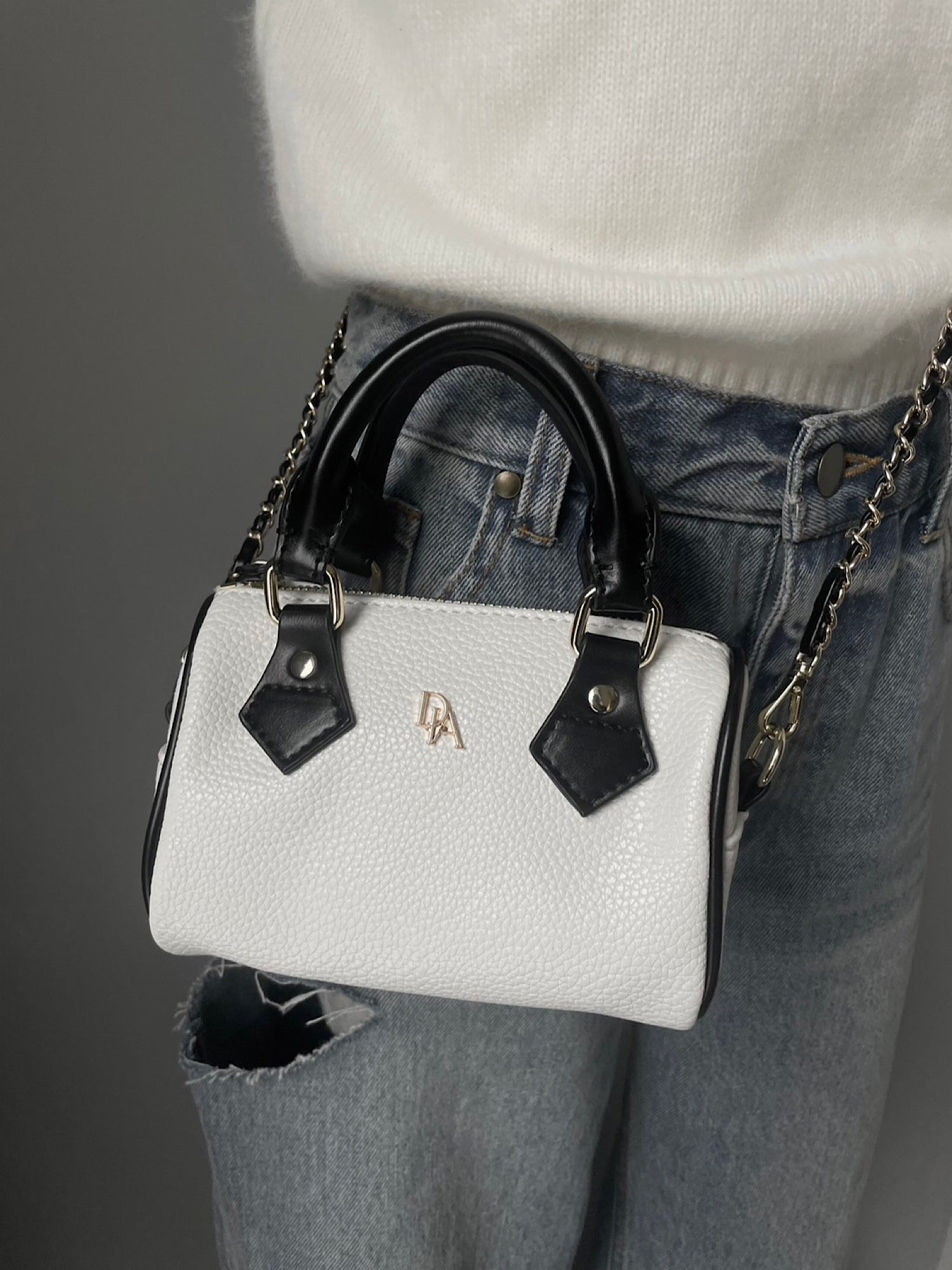 Mini boston shoulder bag