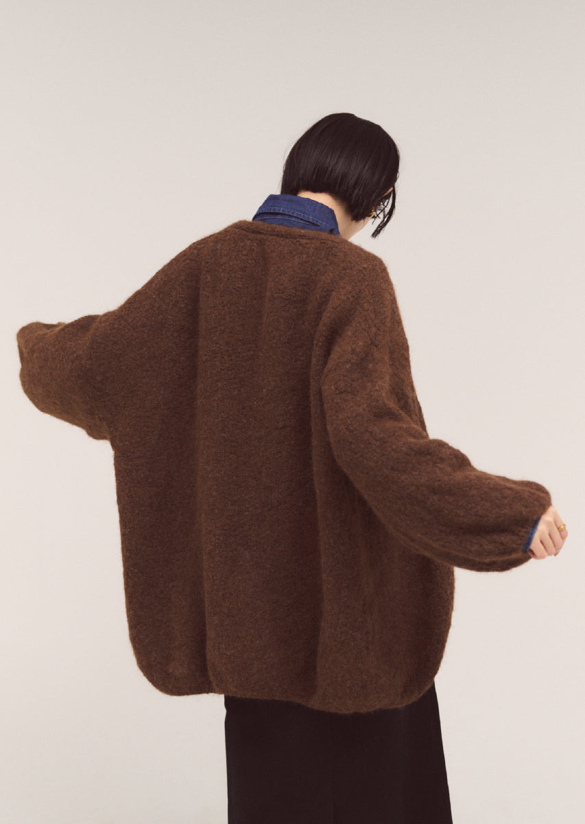 シャギーニットコクーンカーディガン