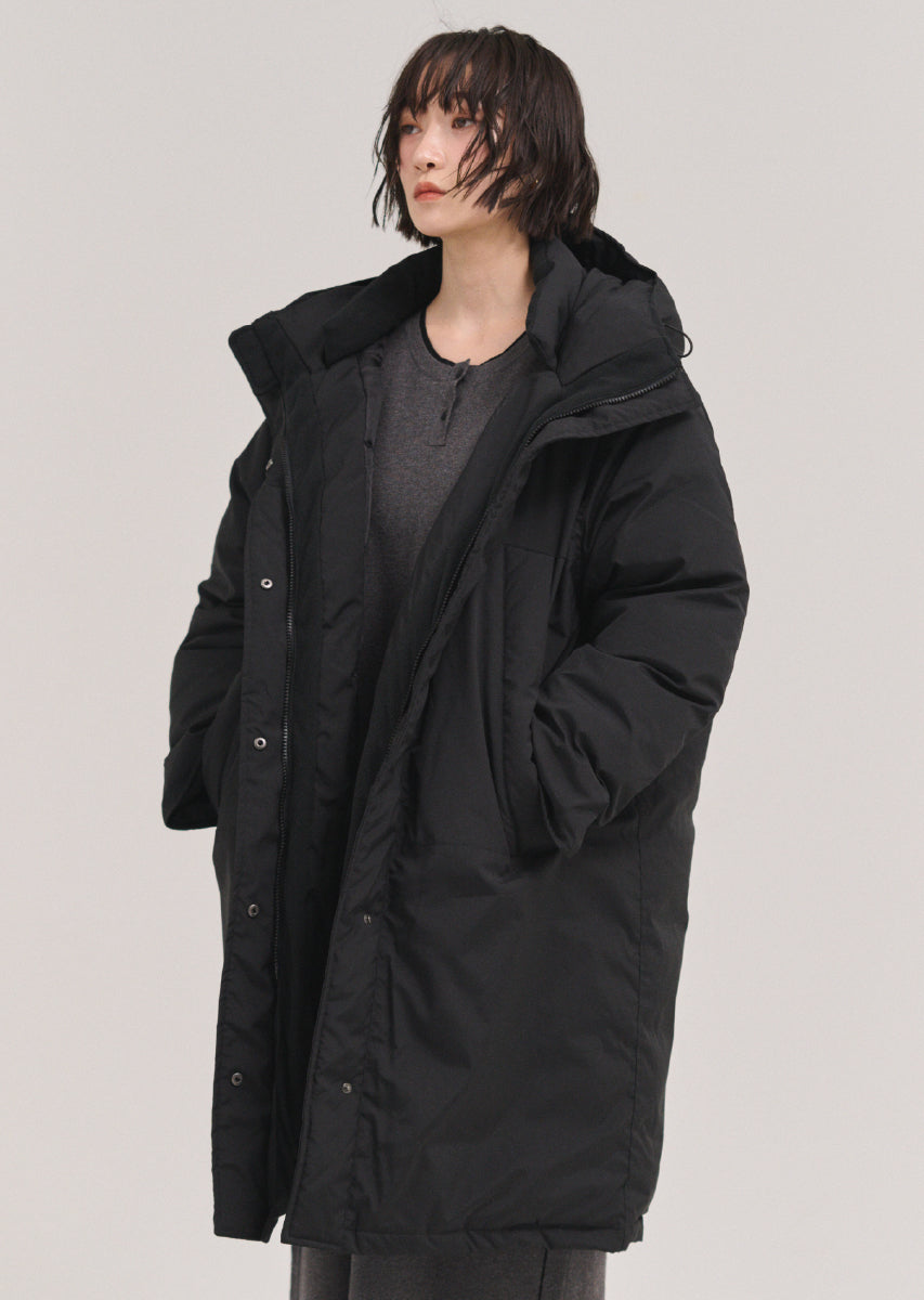 フードロングコート