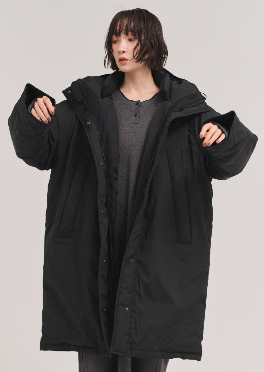 フードロングコート