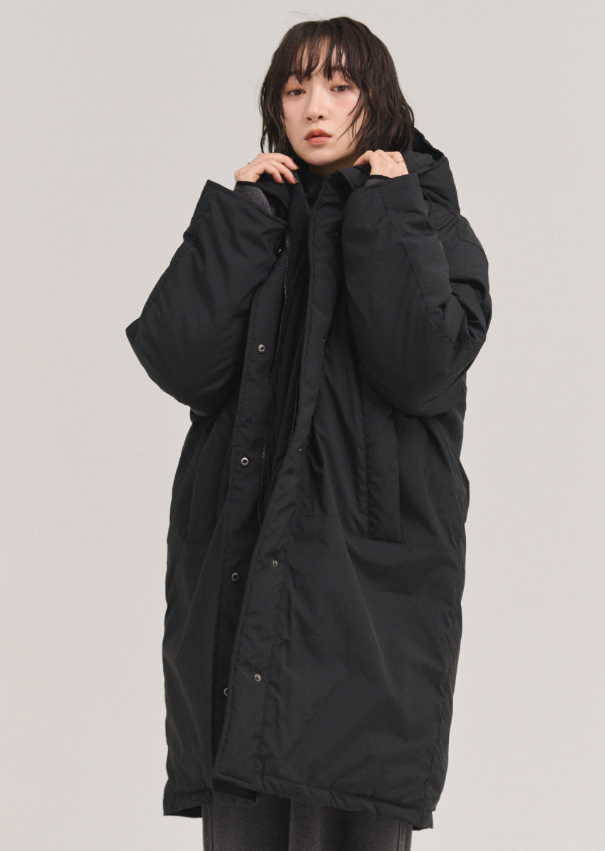 フードロングコート