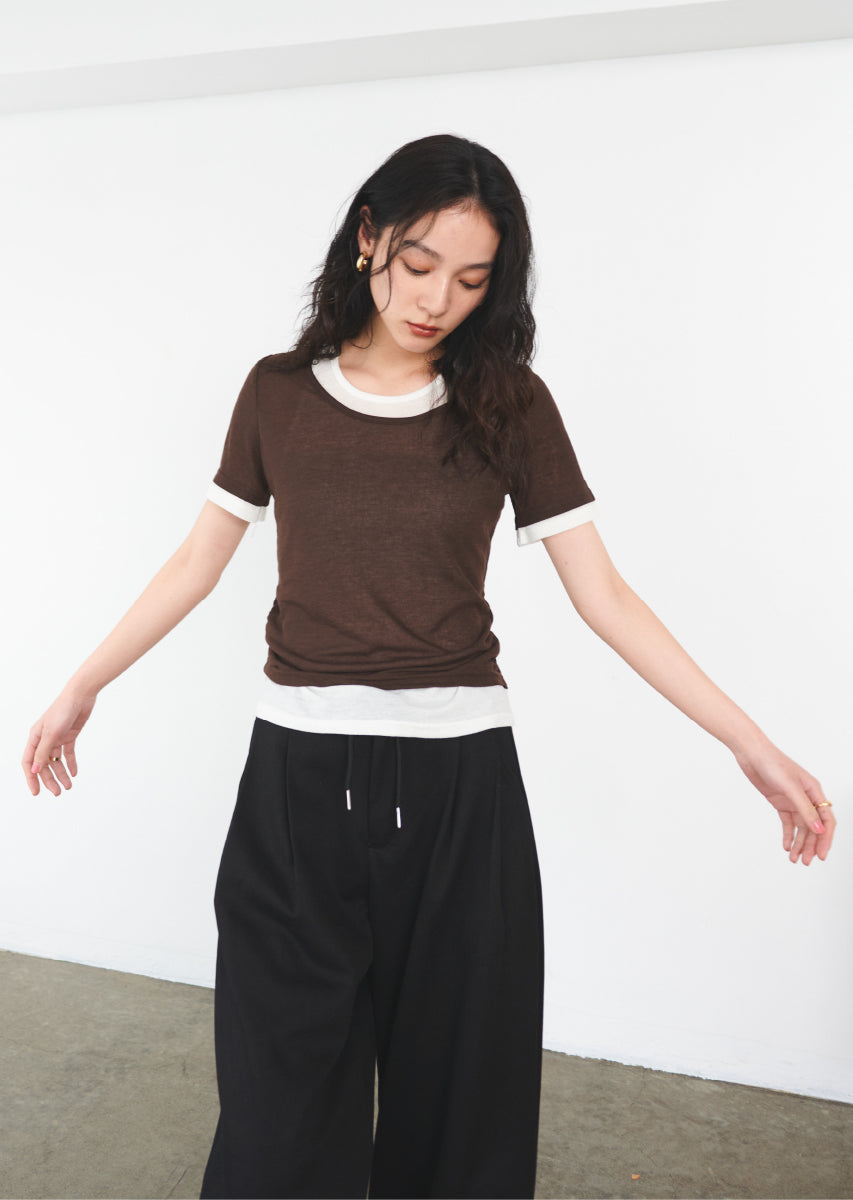 レイヤードシアートップス