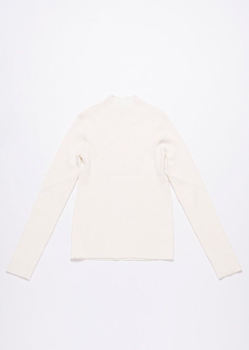 カットアウトリブニットトップス