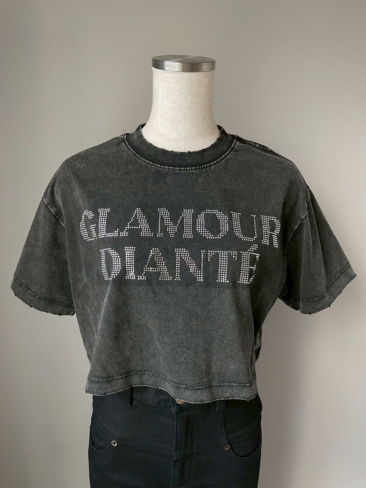 Rhinestone pigment tee