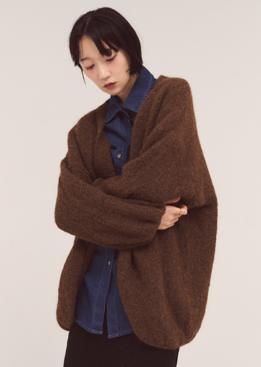 シャギーニットコクーンカーディガン