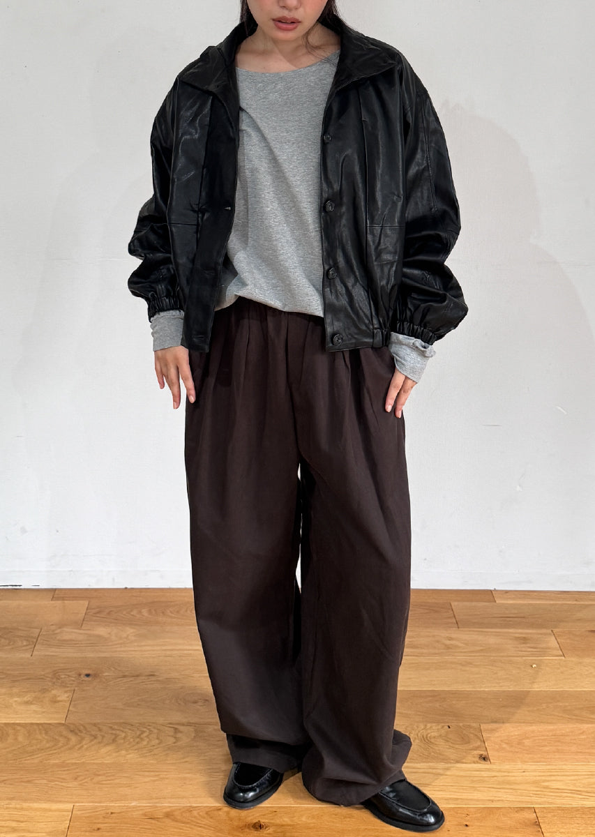 フェイクレザーオーバーブルゾン