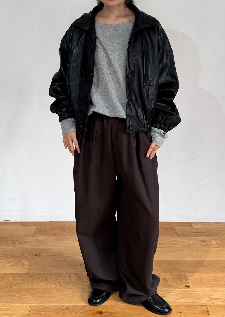 フェイクレザーオーバーブルゾン