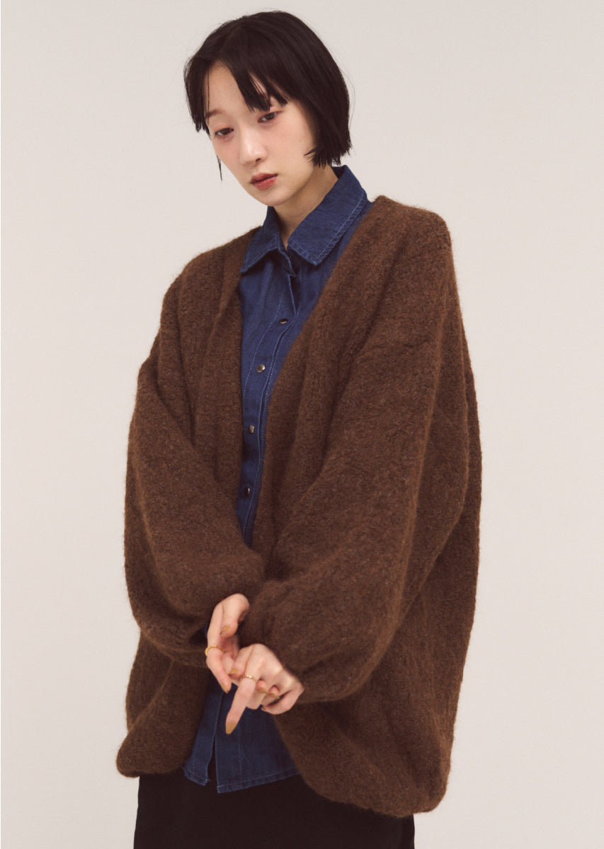 シャギーニットコクーンカーディガン