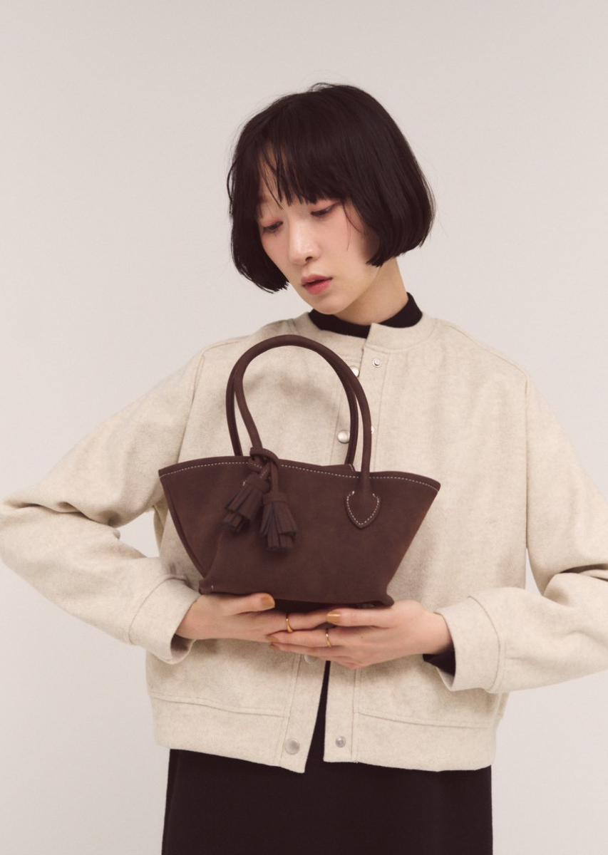 フェイクスエードタッセルトートBAG
