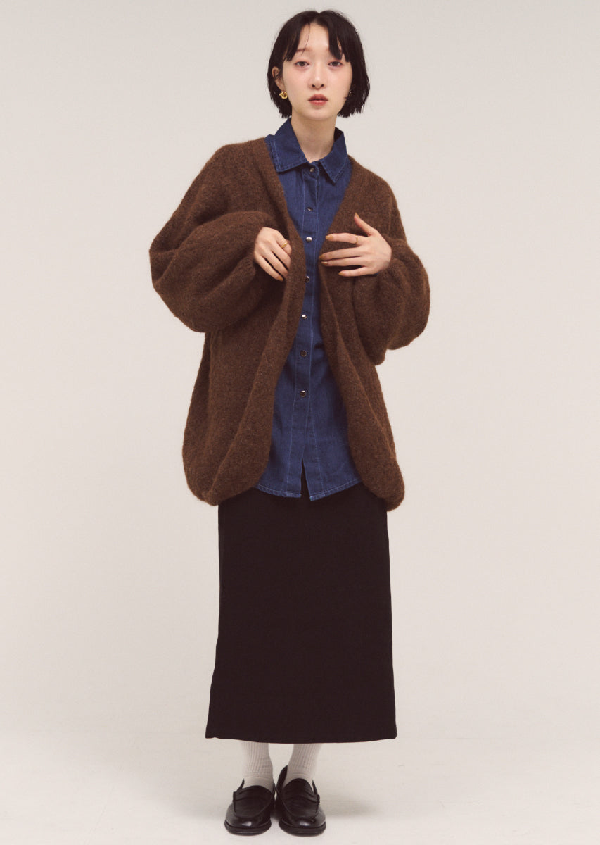 シャギーニットコクーンカーディガン