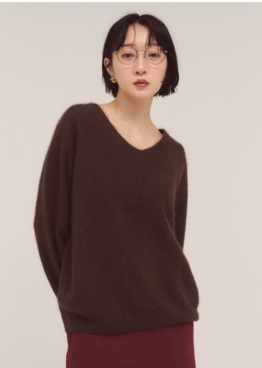 モヘアコクーンニット