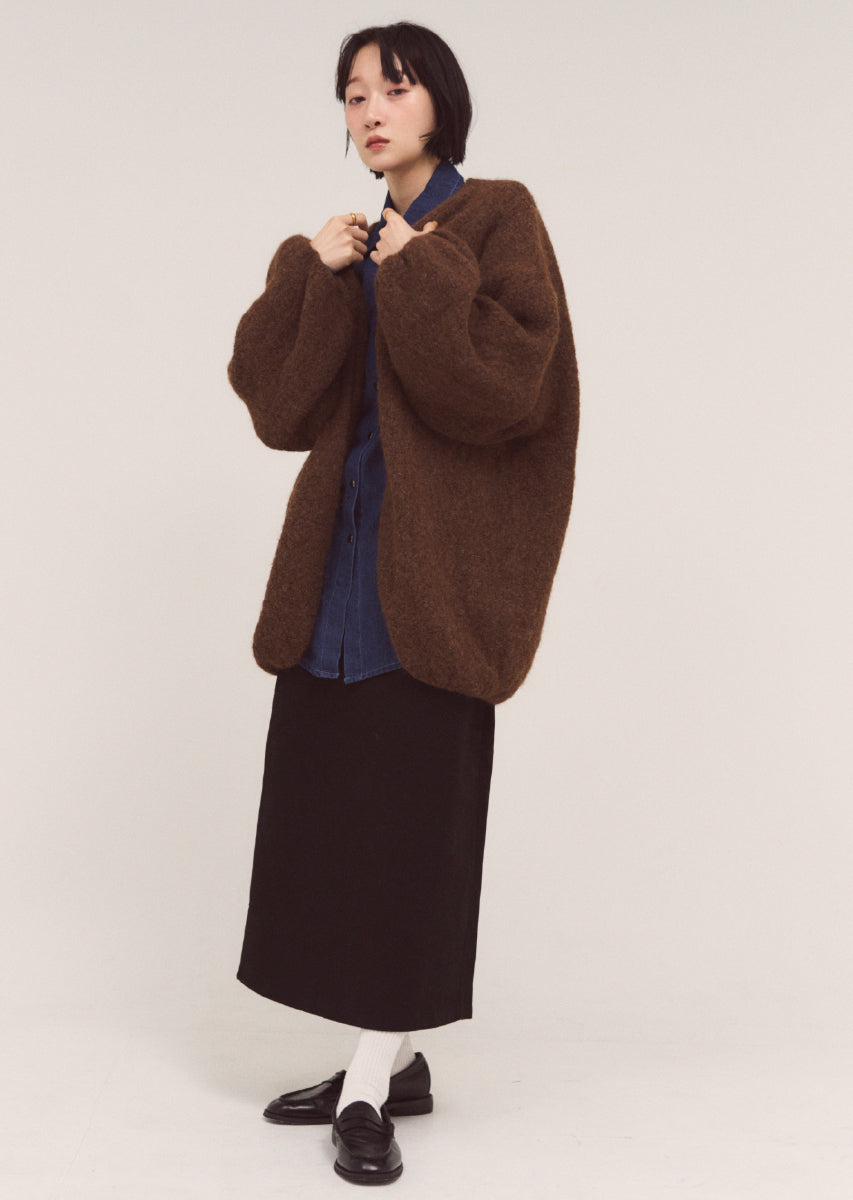 シャギーニットコクーンカーディガン