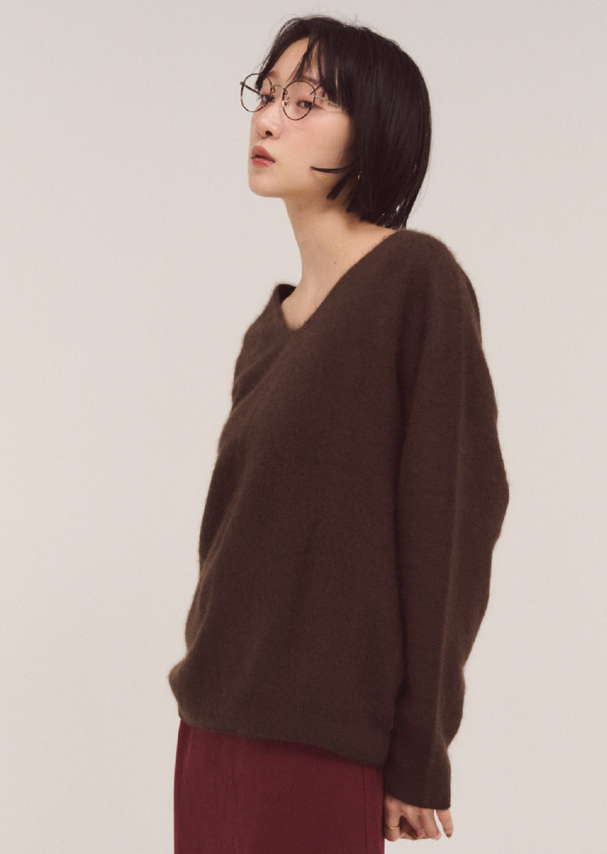 モヘアコクーンニット