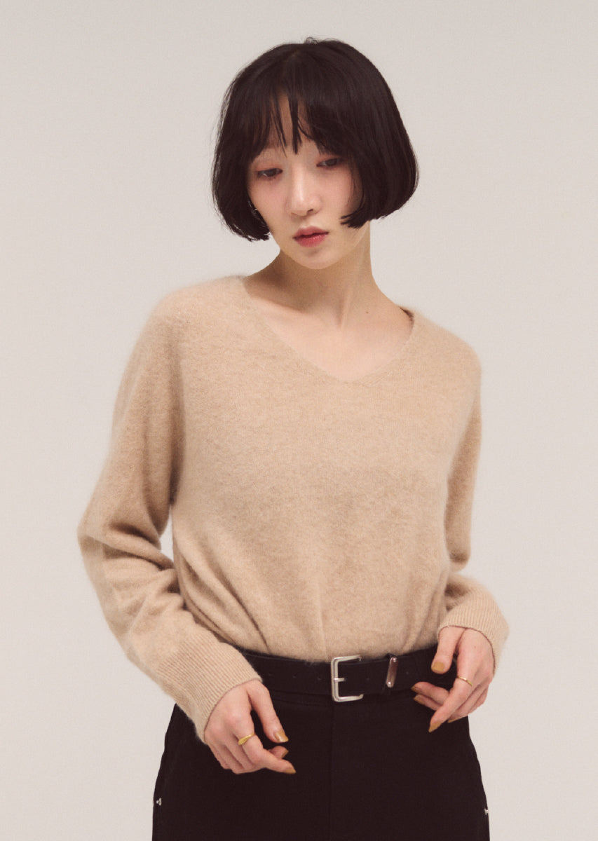 モヘアコクーンニット