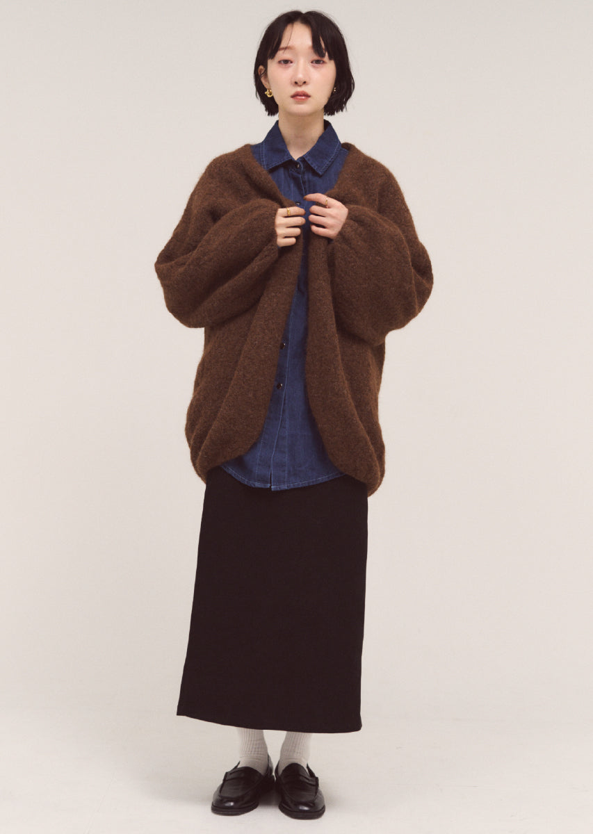 シャギーニットコクーンカーディガン