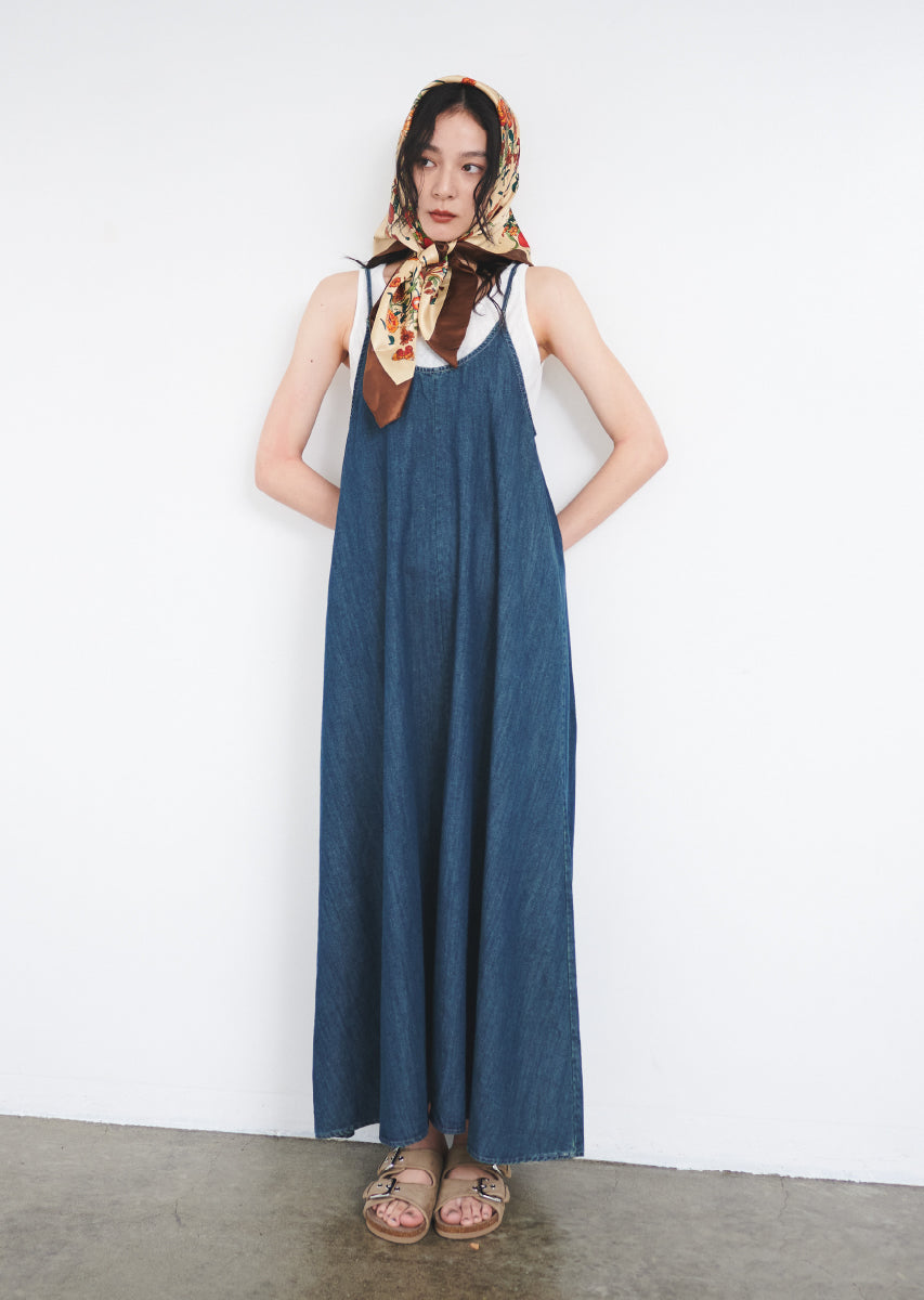 AラインマキシデニムワンピースSET