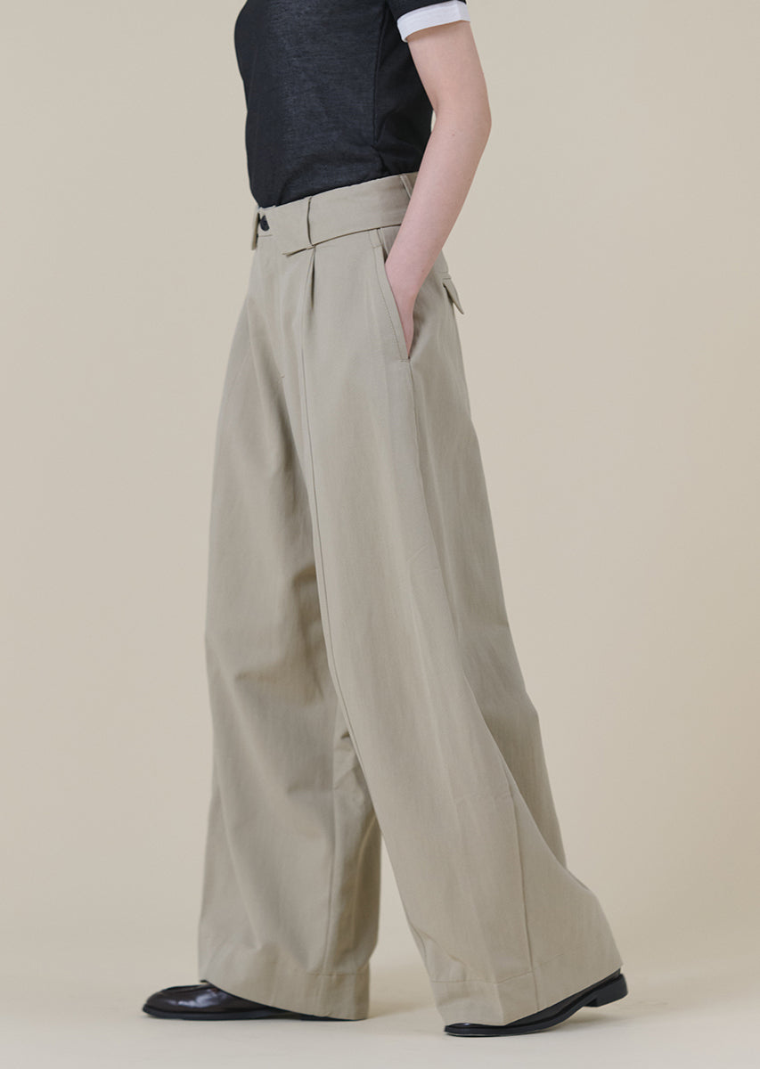 ターンバックウエストワイドパンツ