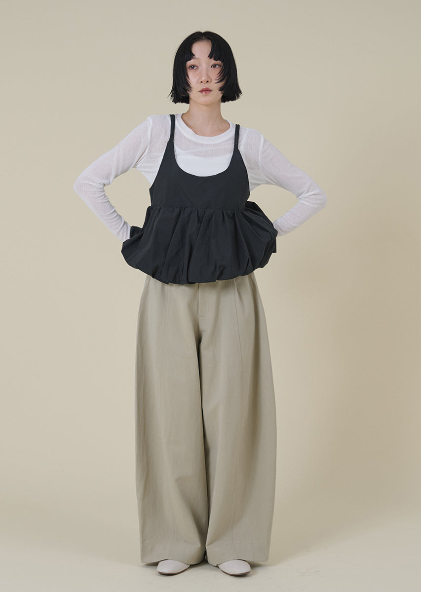 ターンバックウエストワイドパンツ