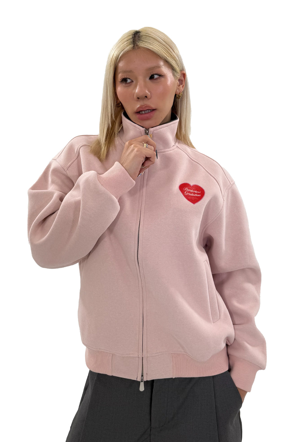 HEART LOGO ZIP BLOUSON