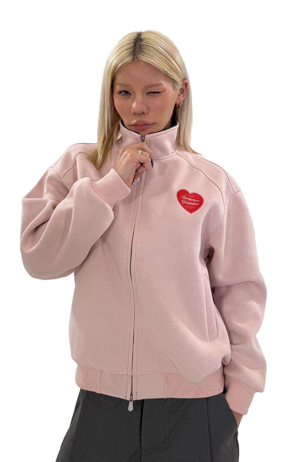 HEART LOGO ZIP BLOUSON