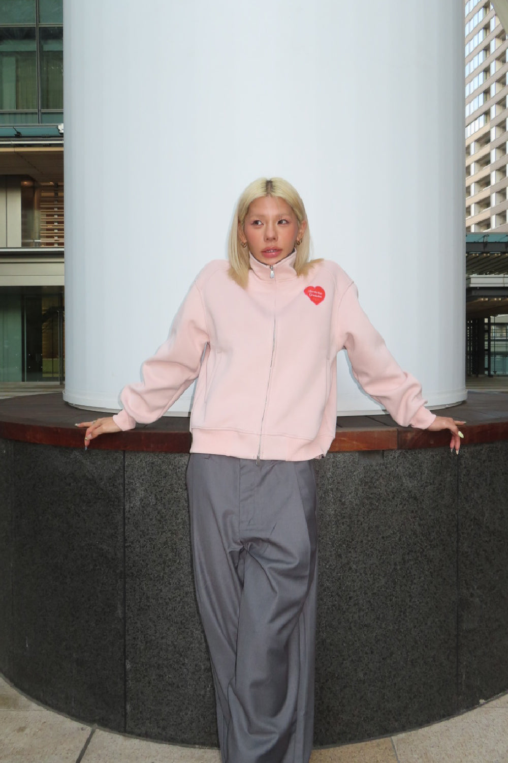 HEART LOGO ZIP BLOUSON