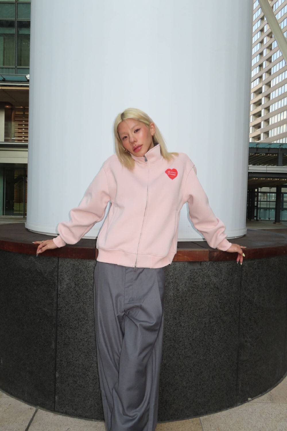 HEART LOGO ZIP BLOUSON