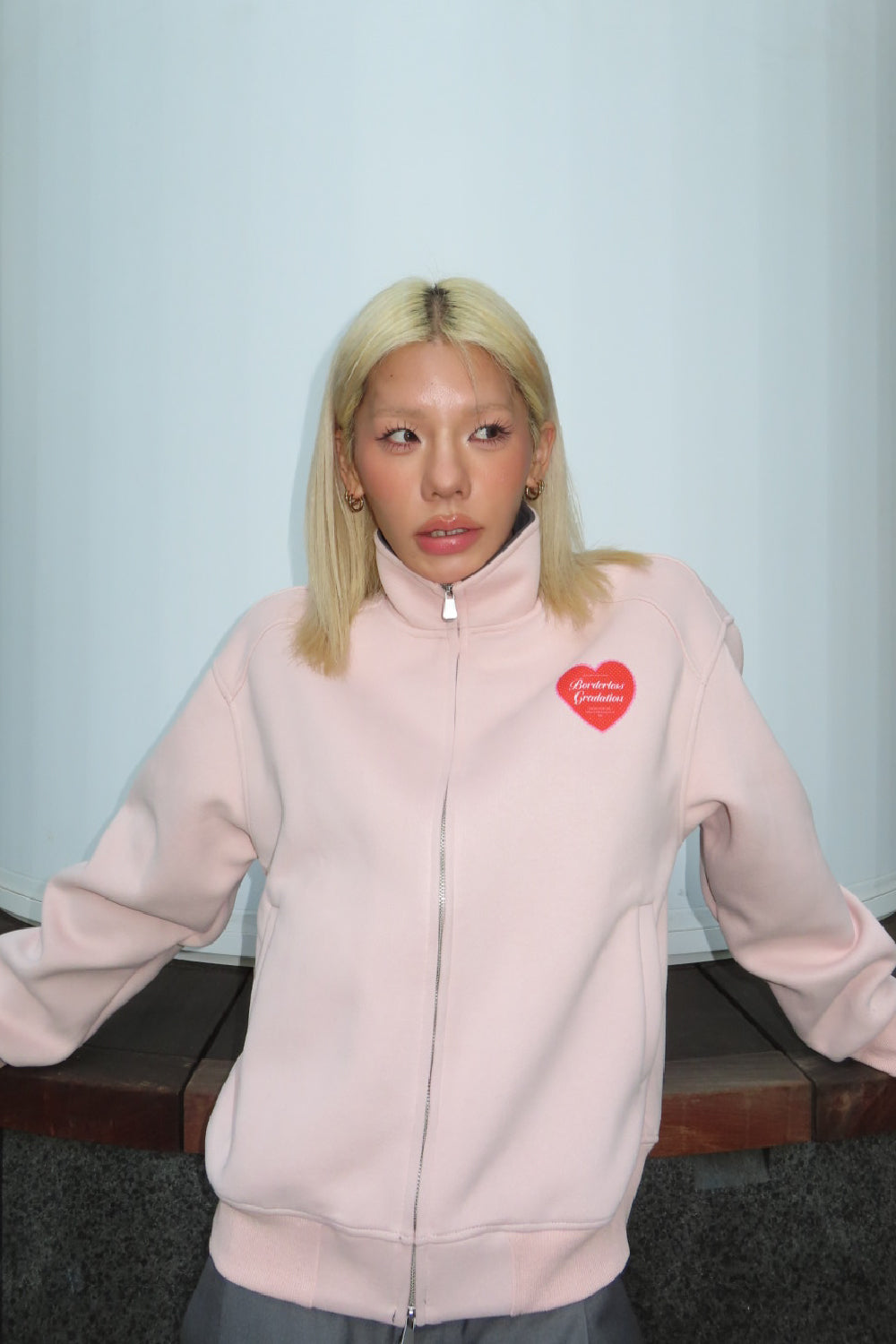 HEART LOGO ZIP BLOUSON