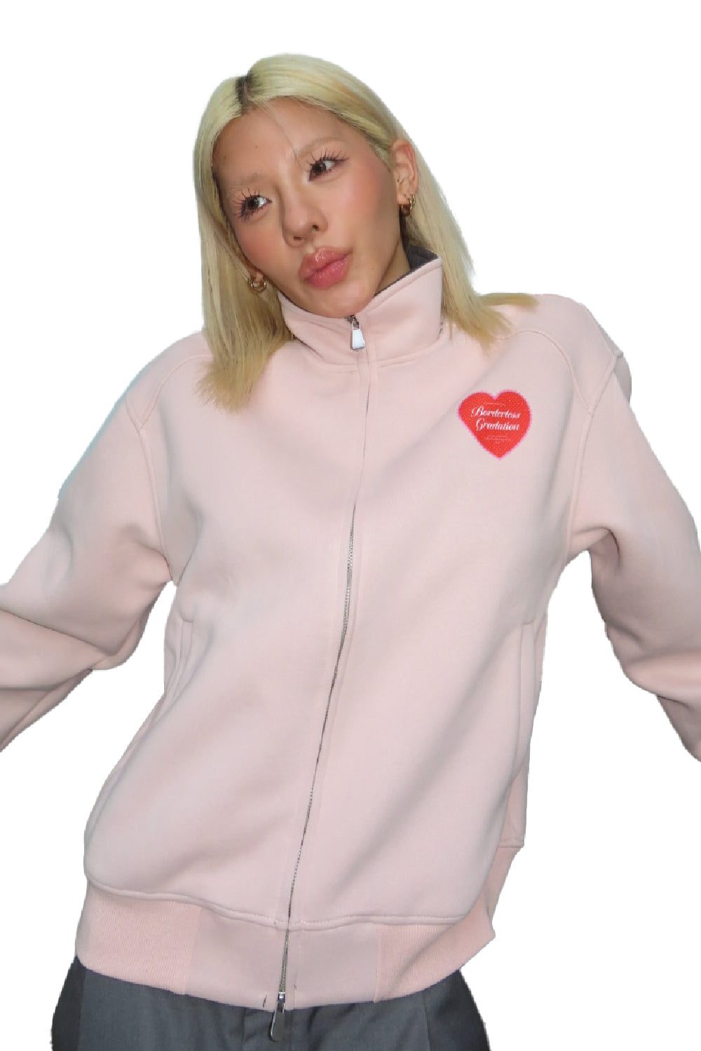 HEART LOGO ZIP BLOUSON