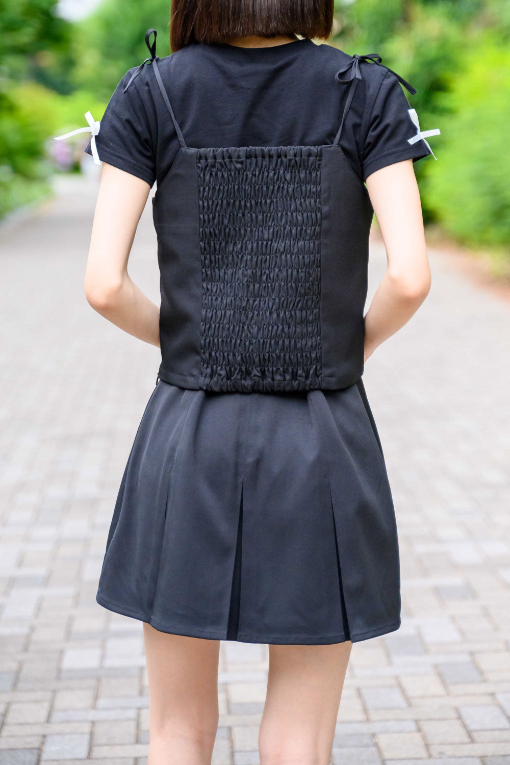 CAMISOLE BLOUSE&MINI SKIRT SETUP