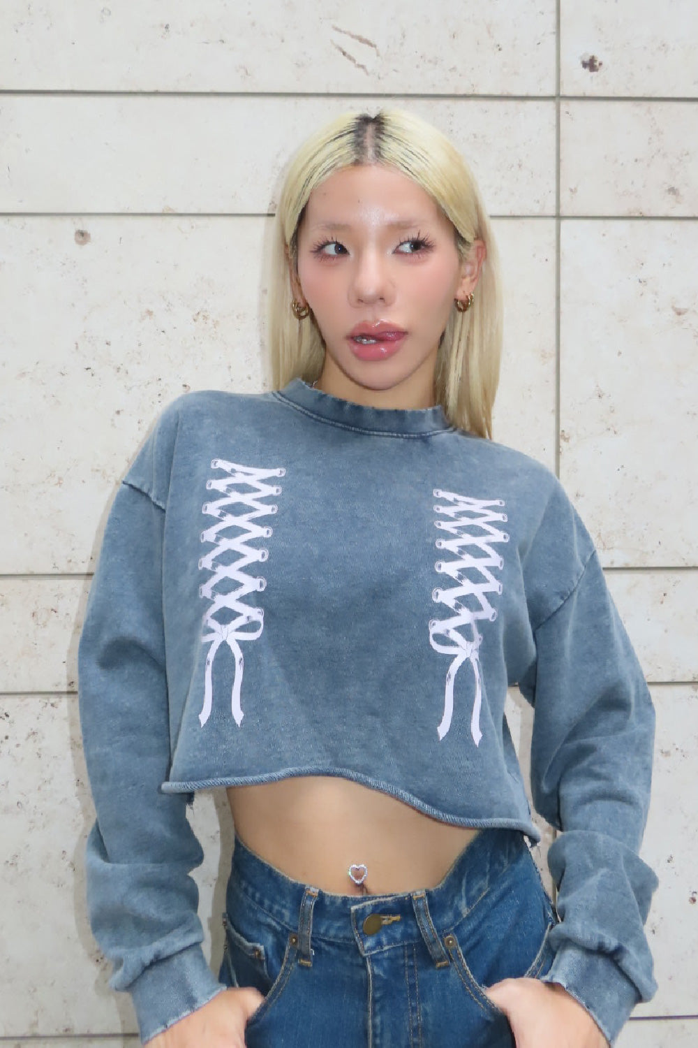 LACE UP SHORT TOPS