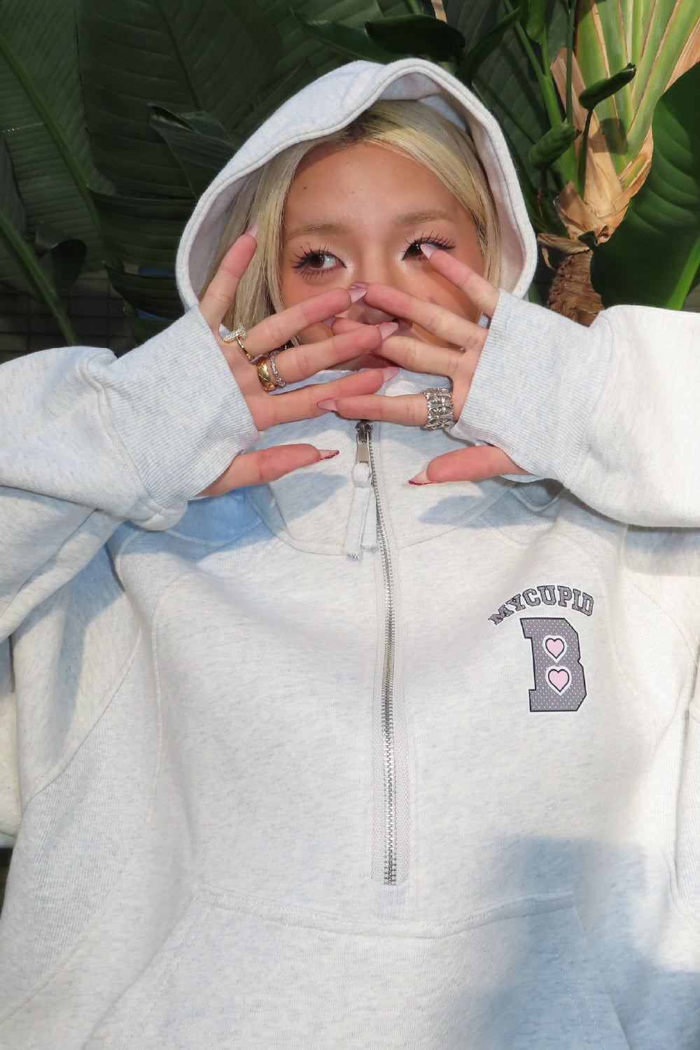 MY CUPID HALF ZIP HOODIE