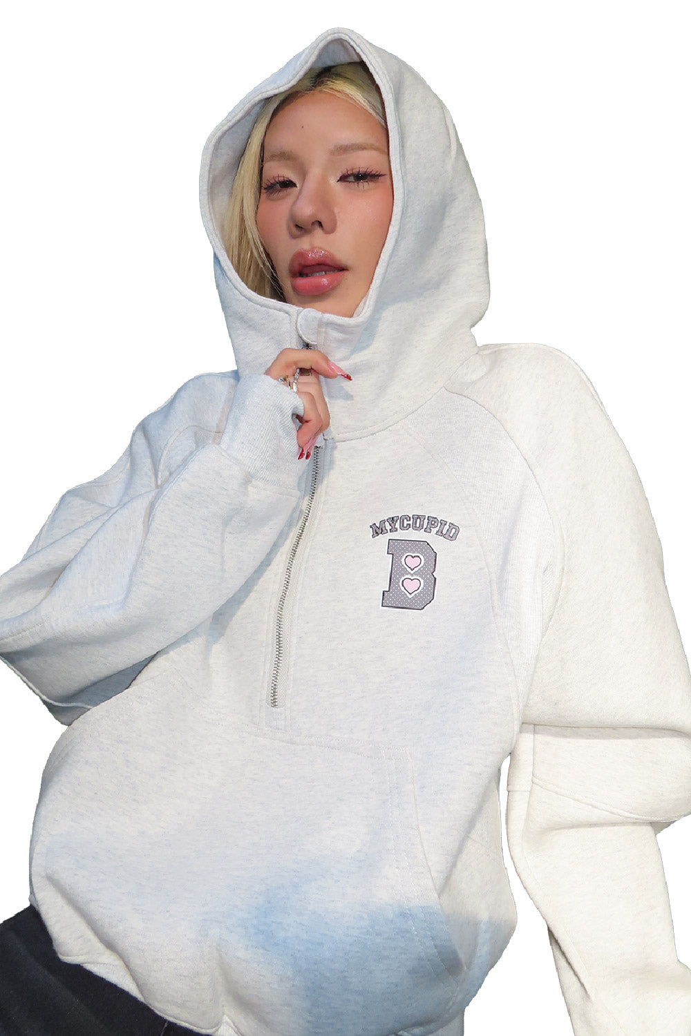 MY CUPID HALF ZIP HOODIE
