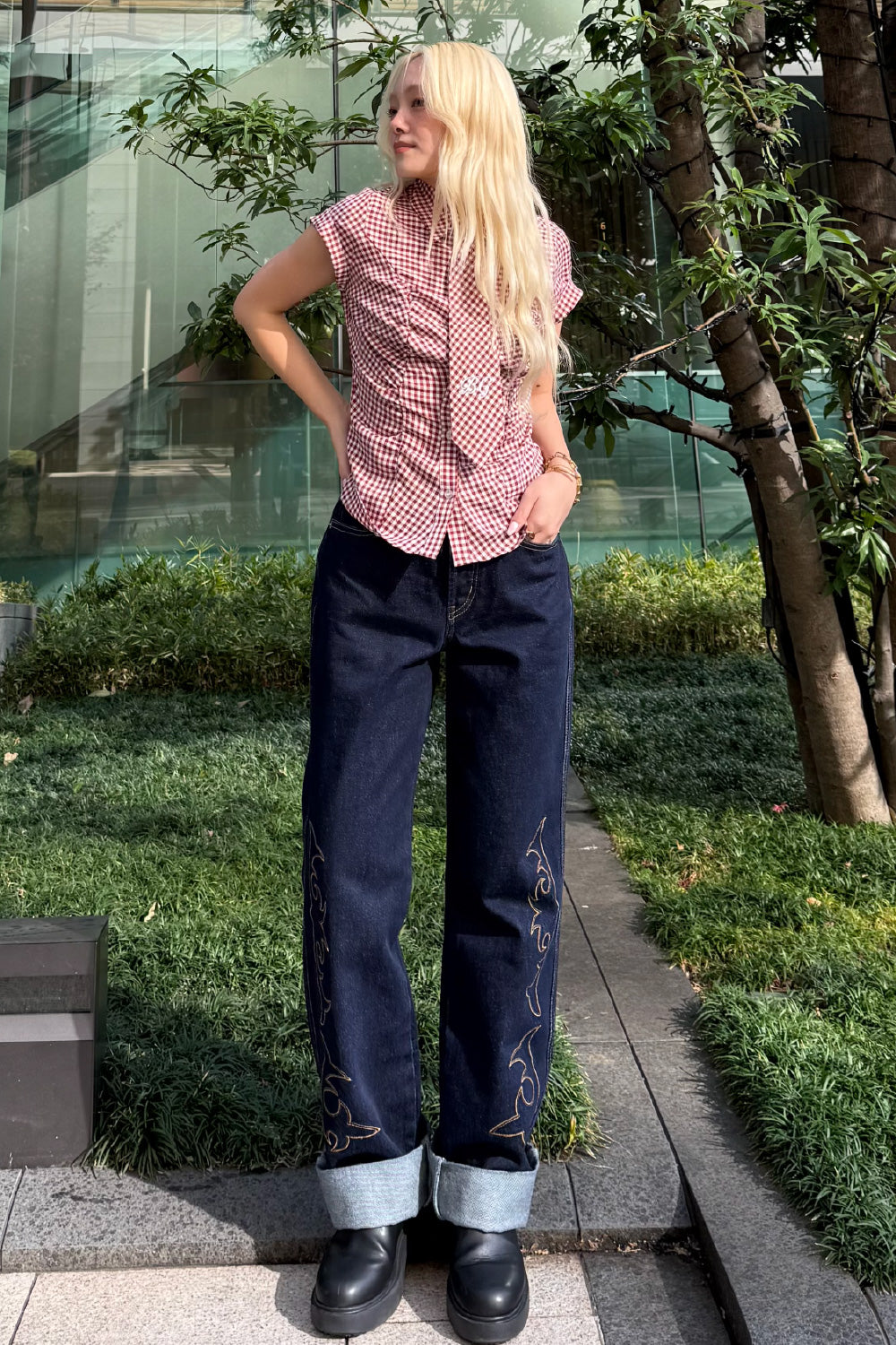 COMPACT GINGHAM CHECK SHIRT