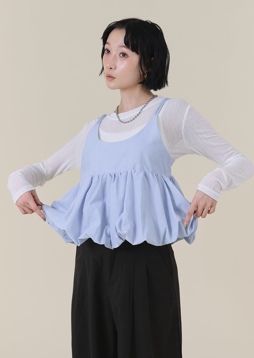 バルーンキャミレイヤードトップス