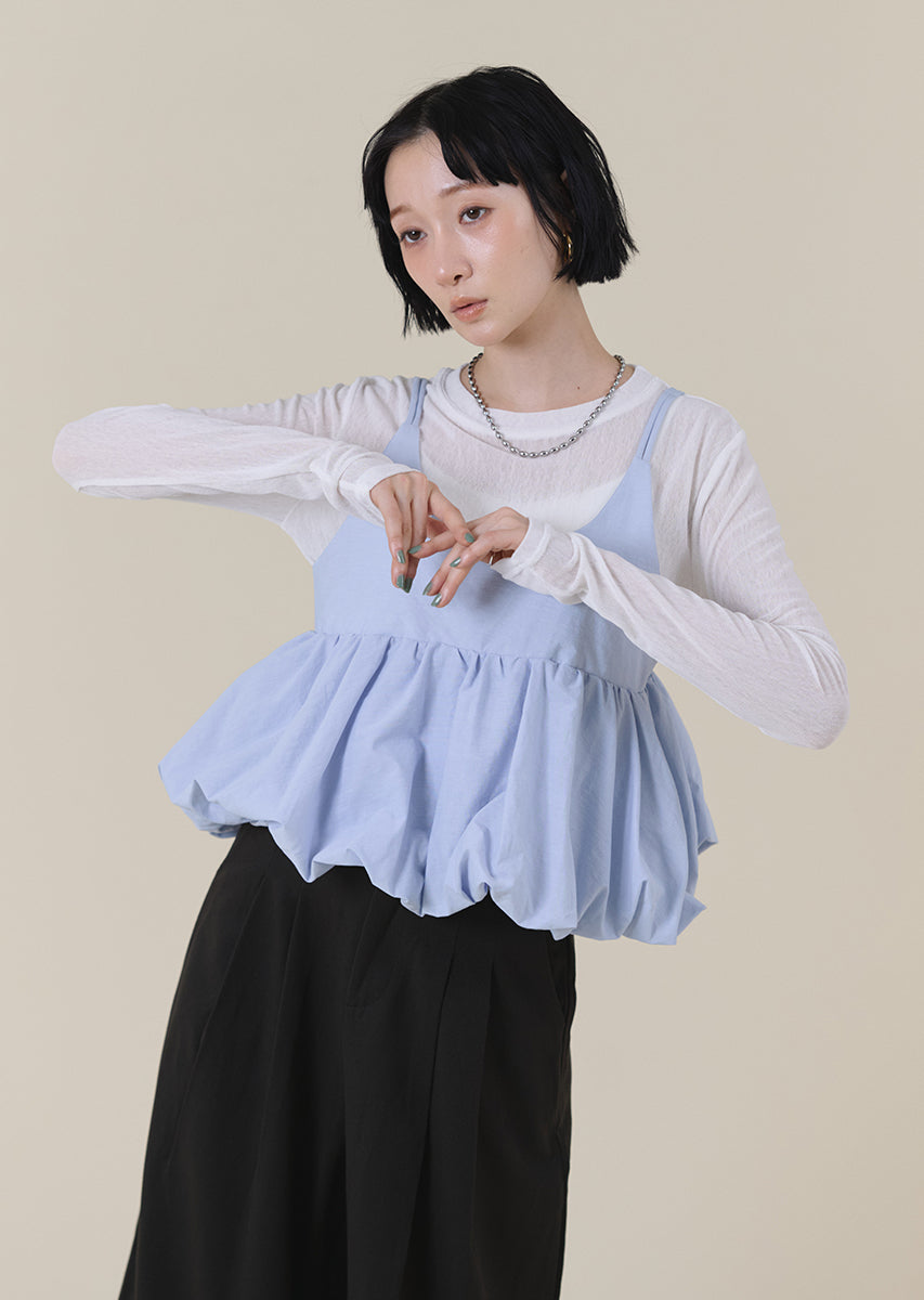 バルーンキャミレイヤードトップス