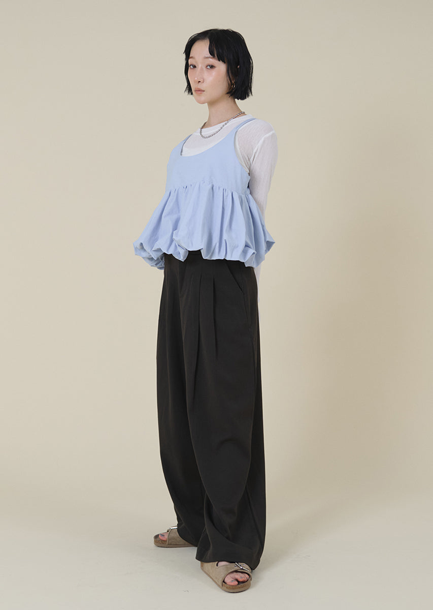 バルーンキャミレイヤードトップス