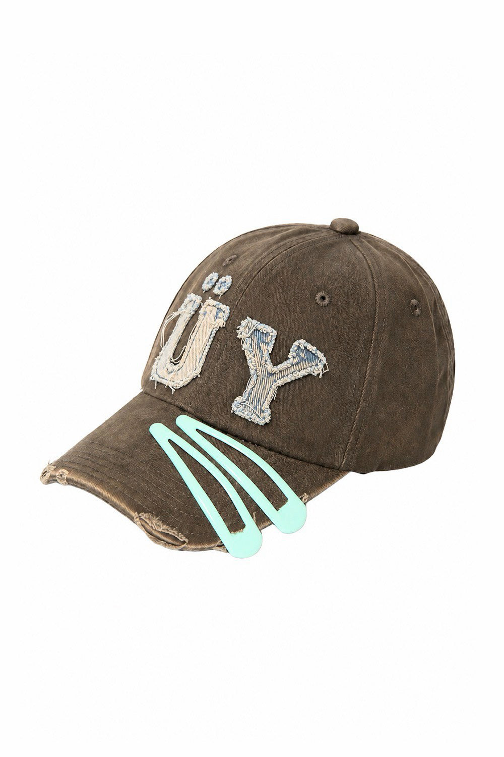Pin set Patchwork cap+pouch (BROWN)