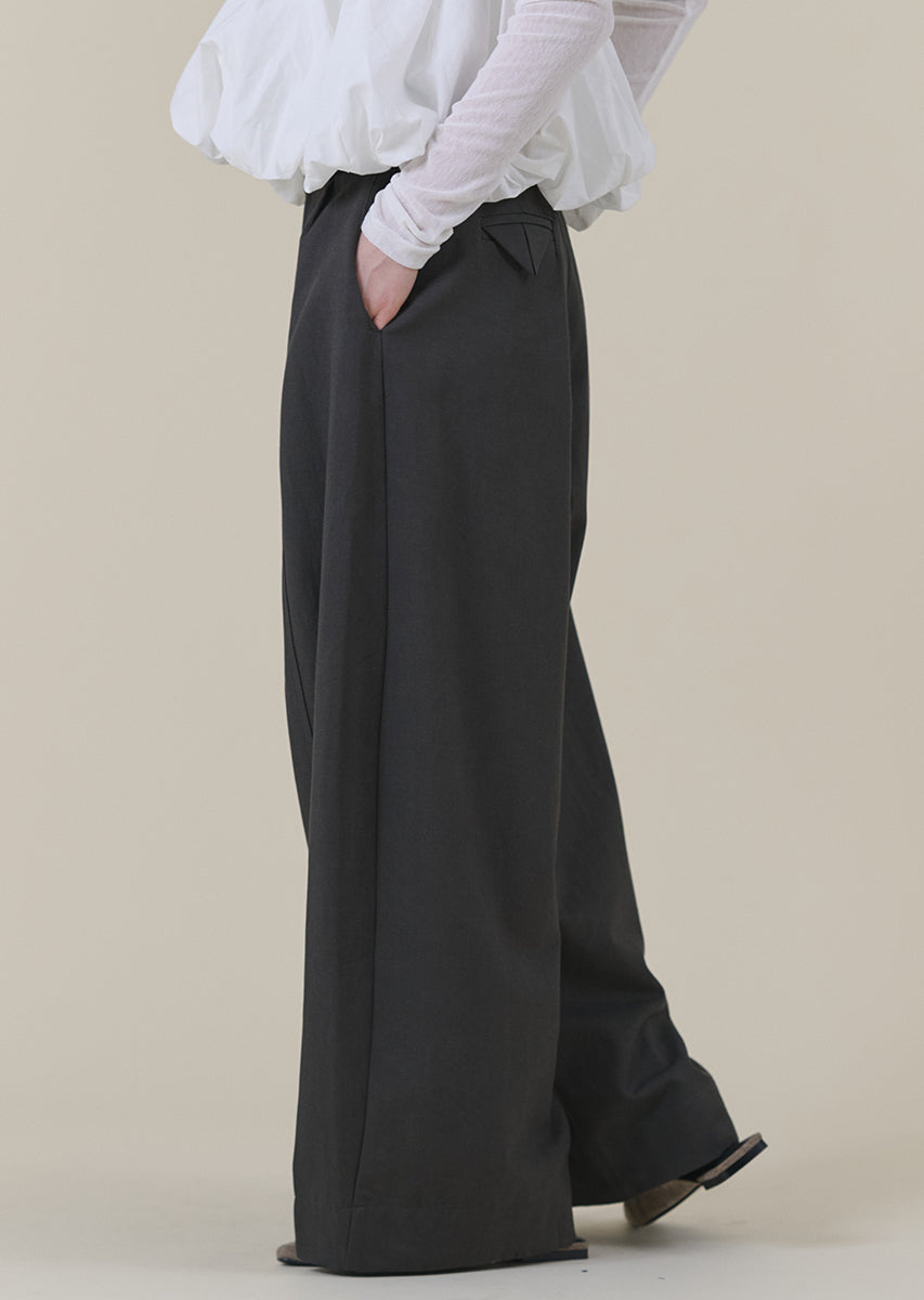 ターンバックウエストワイドパンツ