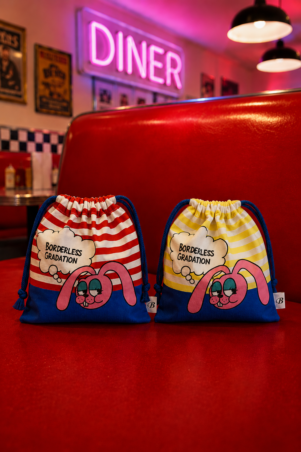 RETRO AMERICAN BIGGIE DRAWSTRING POUCH