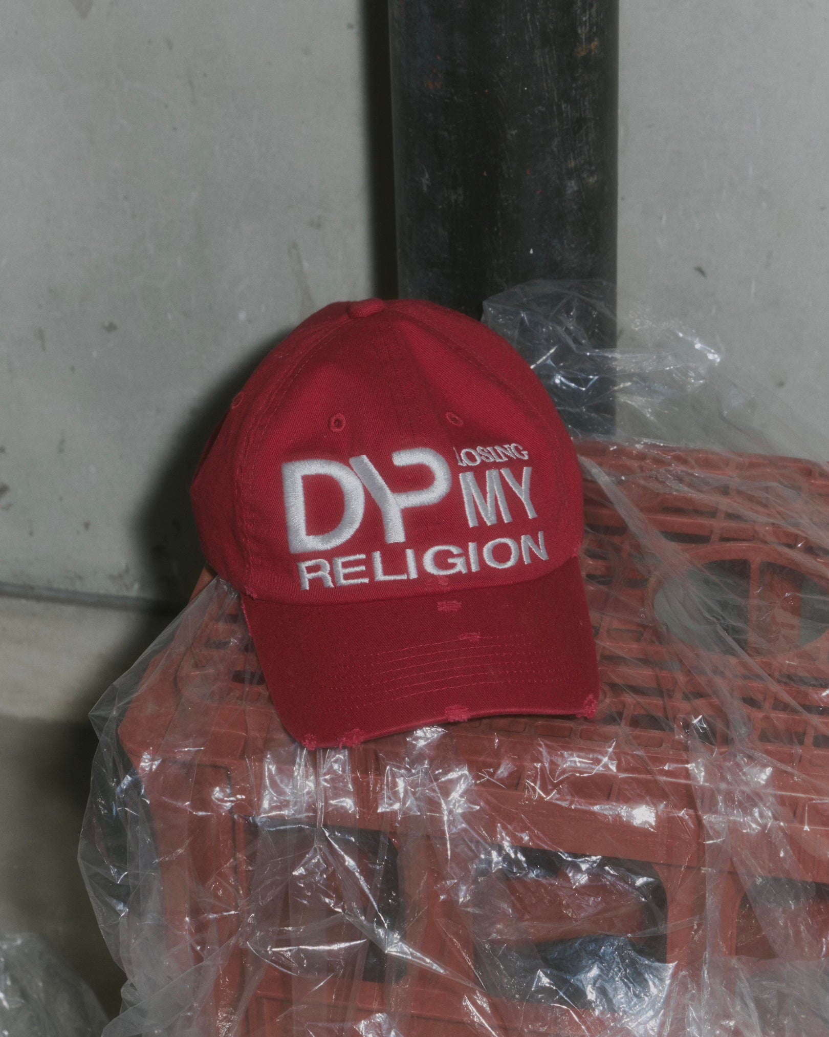 刺繍ダメージ入り MYキャップ