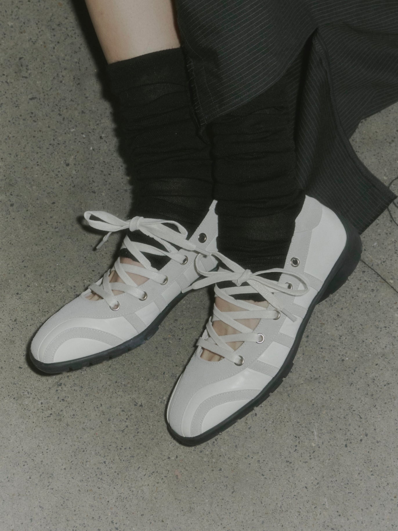 ラウンドトゥバレエシューズ